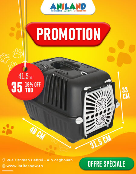 Cage Pratiko1 P. Plastique Noir