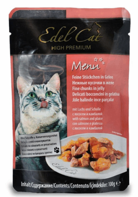 Edel Cat Gelée avec Saumon et Truite 100g
