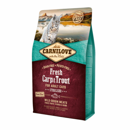 CARNILOVE CHAT CARP TROUT STERILSE 2KG