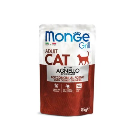 MONGE POCHON CAT ADULT AGNEAU IN GRAVY 85gr