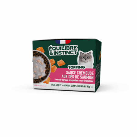 E&I TOPPING CHAT AUX DÈS DE SAUMON 90gr