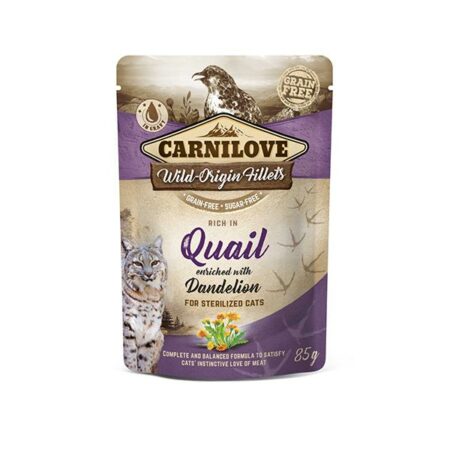 CARNILOVE POCHON CHAT QUAIL 85gr
