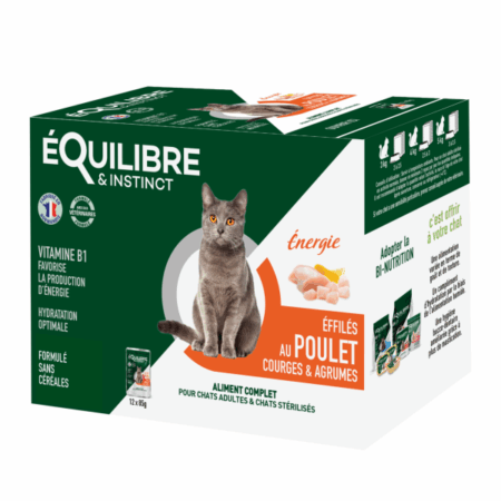 E&I EFFILÉS ÉNERGIE POULET COURGES AGRUMES 12X85gr