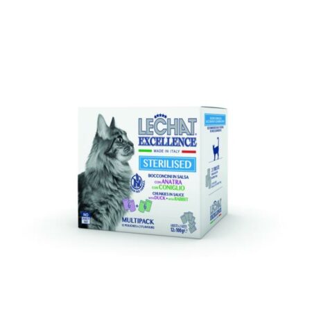 LECHAT MULTIBOX STERILIZED DUCK/RABBIT 12X100gr