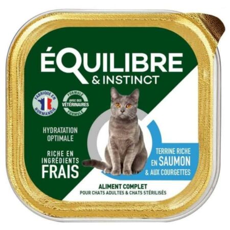E&I BARQ SAUMON-COURGETTES CHAT STERIL BQ 85gr