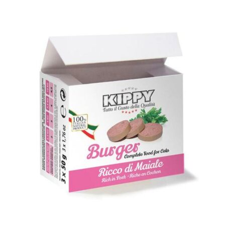 KIPPY BURGER CAT PATE PORC 3 X 50GR