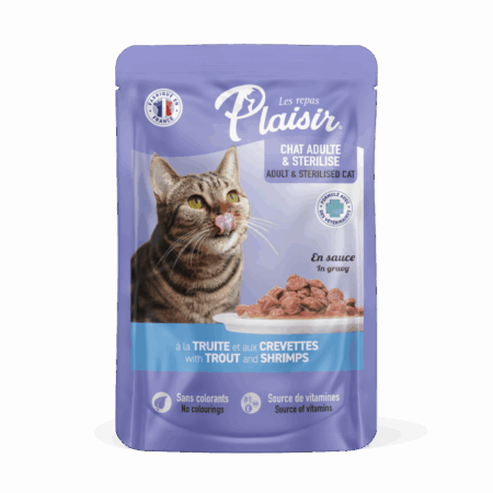 Plaisir Pochon with TROUT & SHRIMPS in gravy 100g