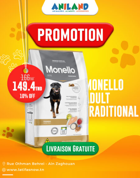 MONELLO ADULT DOGS TRADITIONAL CHICKEN 15KG