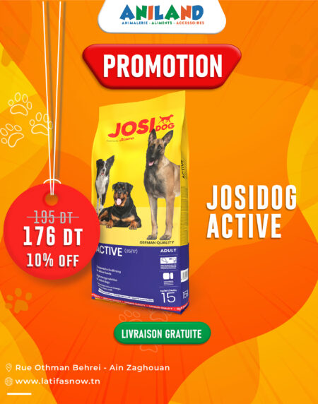 🐶 Josidog Active Adulte 15 kg – Croquettes Chien Énergie & Performance